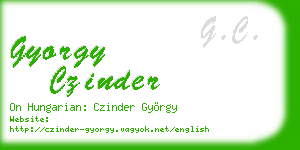 gyorgy czinder business card